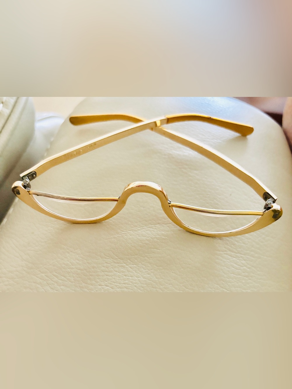 RARE Hard To Find - Whitney USA Vintage Gold Women's Half-Frame Reading Glasses